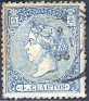 Spain 1866 Queen Isabel II 4 Cuartos Blue Edifil 81. España 1866 81 u. Uploaded by susofe